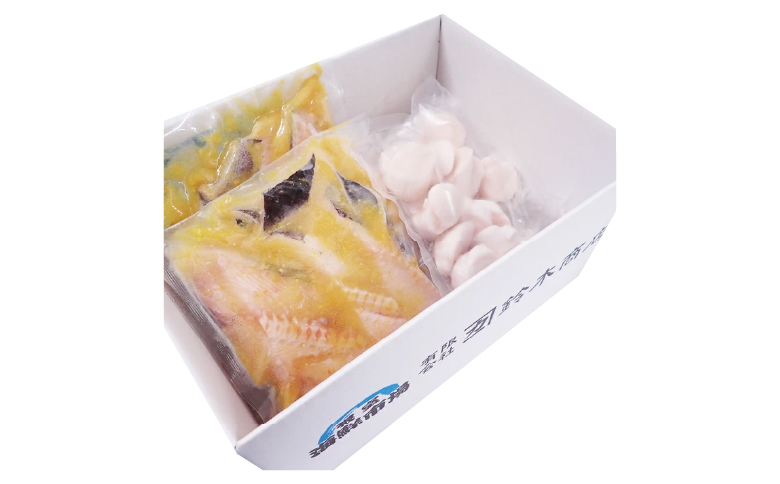 根室海鮮市場＜直送＞刺身用ほたて貝柱200g・銀だら西京漬け6切(3切×2P) A-28207
