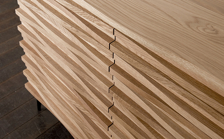 【安心の開梱・設置付】Ripple（リップル）120TVスタンド（台輪タイプ）オーク /  佐賀県 / レグナテック株式会社 [41AACK007]