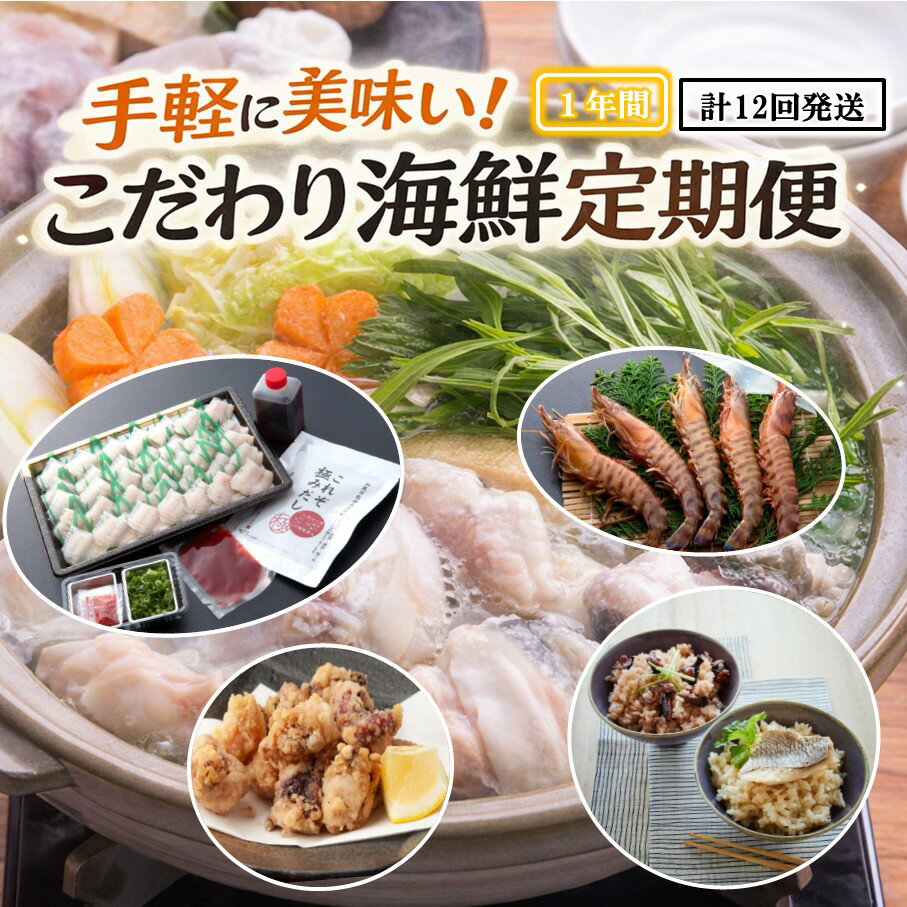 【ふるさと納税】手軽に美味い！こだわり海鮮定期便 / 1年間 計12回発送