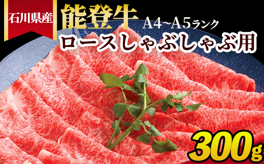 石川県産 能登牛（A4～A5）ロースしゃぶしゃぶ用 300g ※2025年1月以降に順次発送予定