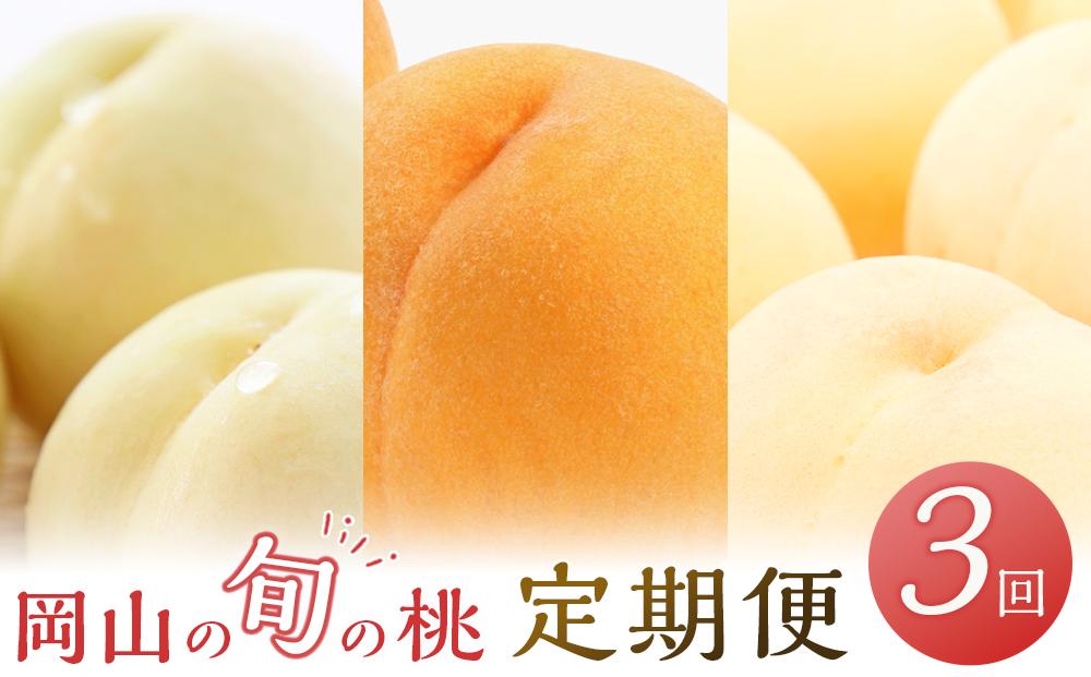 桃 2026年  岡山の旬の桃 定期便 3回コース もも モモ 岡山県産 国産 果物 ギフト