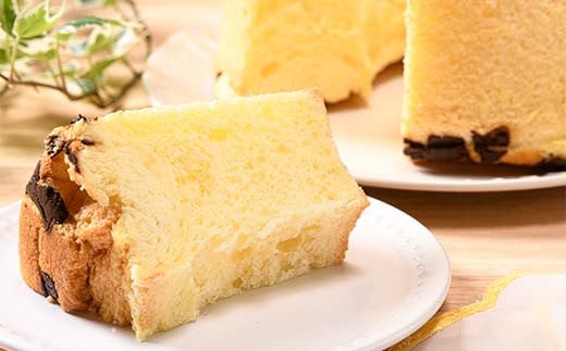 しっとり食感シフォンケーキ2種セット(プレーン＆チョコバナナ) 洋菓子 焼き菓子 お菓子 贈り物 プレゼント プチギフト 福島県 伊達市  シフォンケーキ スイーツ デザート おやつ ケーキ 菓子 食