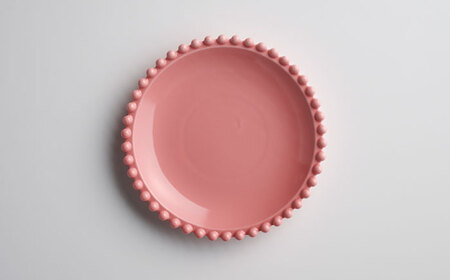 【美濃焼】ティアラ プレート 16cm スイートピンク 2枚セット【Primitive陶舎花＊花】食器 ケーキ皿 パン皿 写真映え 洋風 ヨーロッパ風 カフェ風 かわいい おしゃれ [MFZ005]