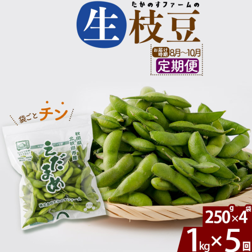 《定期便５回》旬の枝豆1kg食べ比べ定期便（1品種×5回）冷蔵 生でお届け えだ豆 レンジでチン おつまみ