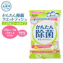 【ふるさと納税】かんたん除菌ウェットティッシュ ノンアルコールタイプ 20枚入り×3P×1セット(合計3個) ウェットティッシュ コラーゲン配合 除菌 掃除 除菌シート お手拭き 日用品 消耗品 アウトドア 日本製 国産 故郷納税 ふるさとのうぜい 返礼品 高知県 土佐市