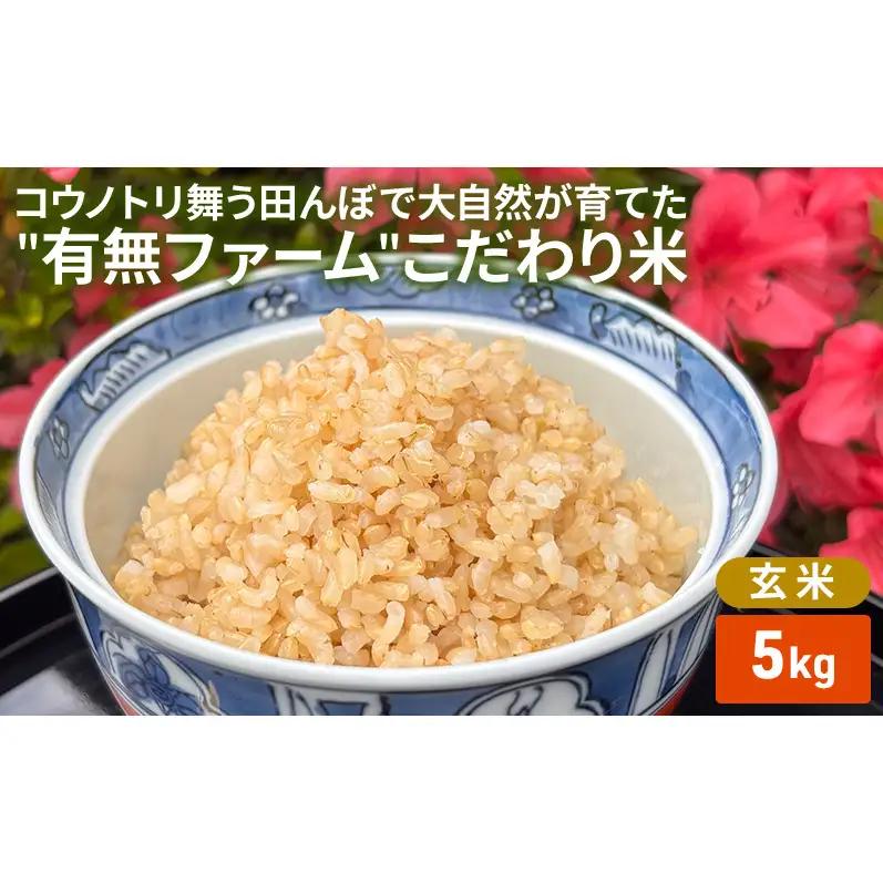 米 有無ファームこだわり米 玄米 農薬・化学肥料不使用 米【5kg】