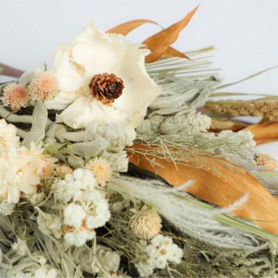 ふるさと納税 茅野市 信州八ヶ岳の麓から贈るドライフラワースワッグ LL(ホワイト&ブラウン) |  | 03