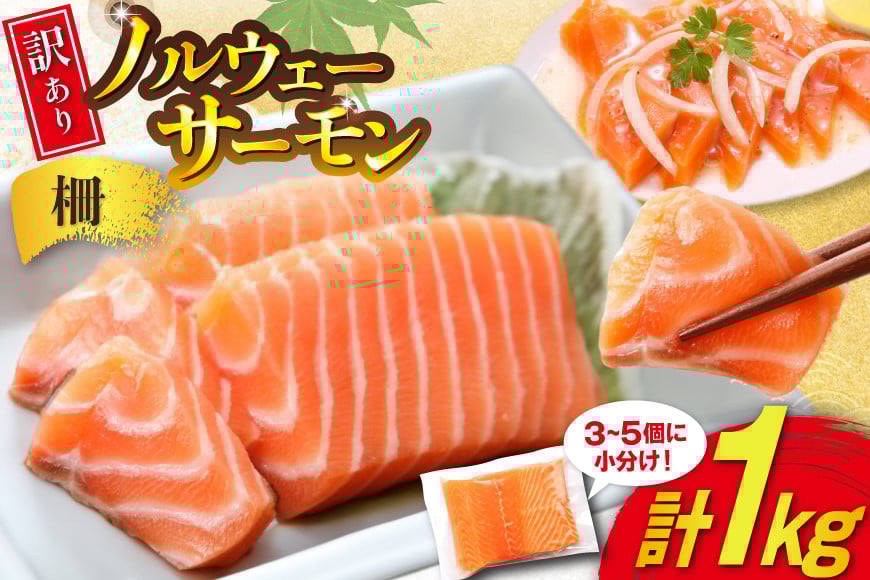 
            訳あり 無添加 ノルウェー産 アトランティックサーモン 柵 生食用 総重量1kg 3-5p入 [足利本店 宮城県 気仙沼市 20565175] サーモン さけ サケ 鮭 魚介類 鮭 お刺し身 刺し身 刺身 個包装 海鮮 海鮮丼 魚介 魚 個包装 小分け 冷凍 真空包装 ノルウェー
          