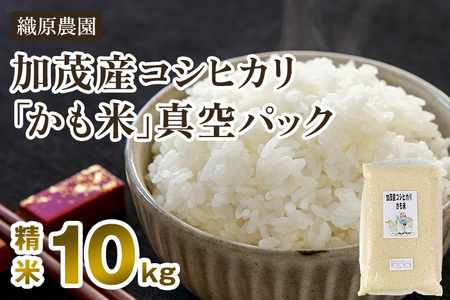 【令和7年産米】新潟産コシヒカリ「かも米」精米10kg（5kg×2袋）【無農薬・無化学肥料】 白米真空パック