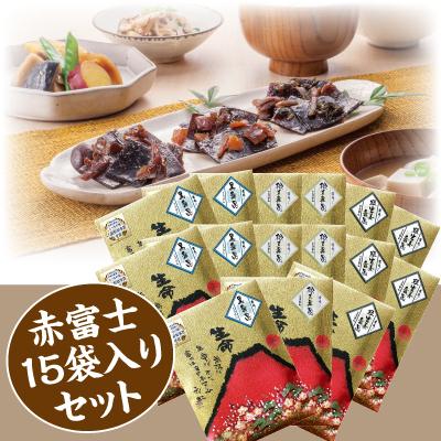 ふるさと納税 交野市 舞昆人気3種の赤富士15袋セット