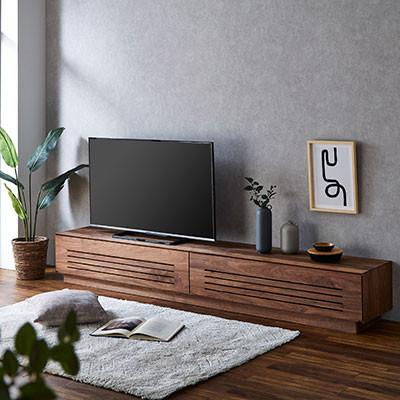 ふるさと納税 大川市 テレビ台 ルーチェ ウォールナット無垢【サイズ:幅254-304cm、カラー:ウォールナット無垢】