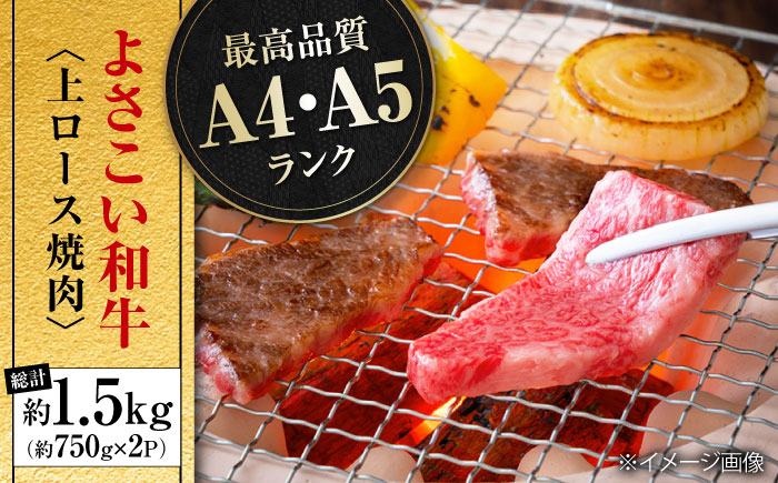 高知県産 よさこい和牛 上ロース焼肉 約750g×2 総計約1.5kg 牛肉 焼き肉 BBQ A4 A5 【(有)山重食肉】 [ATAP006]