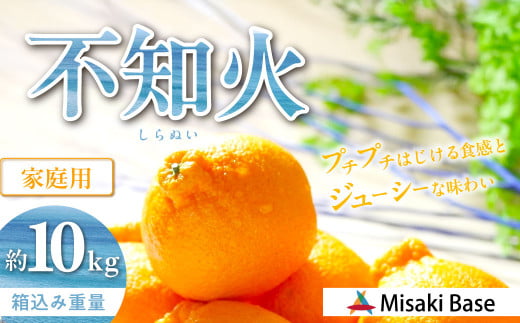 【先行受付】【家庭用】不知火（しらぬい） 10kg ※離島への配送不可 （2026年2月中旬より順次発送）  【 ふるさと納税 人気 おすすめ ランキング みかん 柑橘 ミカン 蜜柑 mikan 果物 不知火 しらぬい フルーツ 糖度 甘い でこぽん デコポン でこぽんと同品種 家庭用 おすそ分け Misaki Base 愛媛県 伊方町 送料無料 】 IKTAB004 