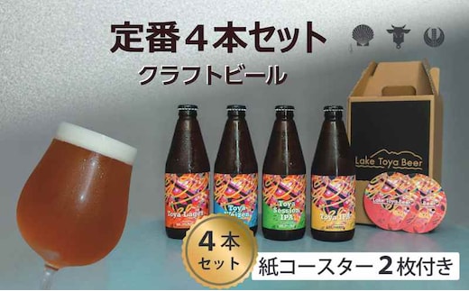 
										
										Lake Toya Beer クラフトビール 定番4種4本セット(紙コースター2枚付)
									