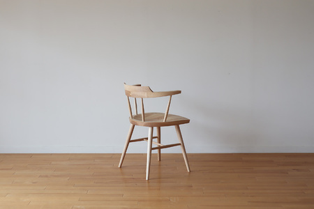 ヨンザーチェア タモ(1脚) 椅子 いす ダイニング チェア ハーフアーム 木製 国産 受注生産 【uj-CY011-B】【平山日用品店】