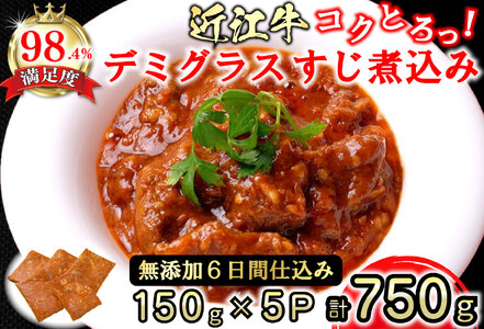 近江牛 コクとろ！デミグラスすじ煮込み【750g（150ｇ×5パック）】【AB68U】