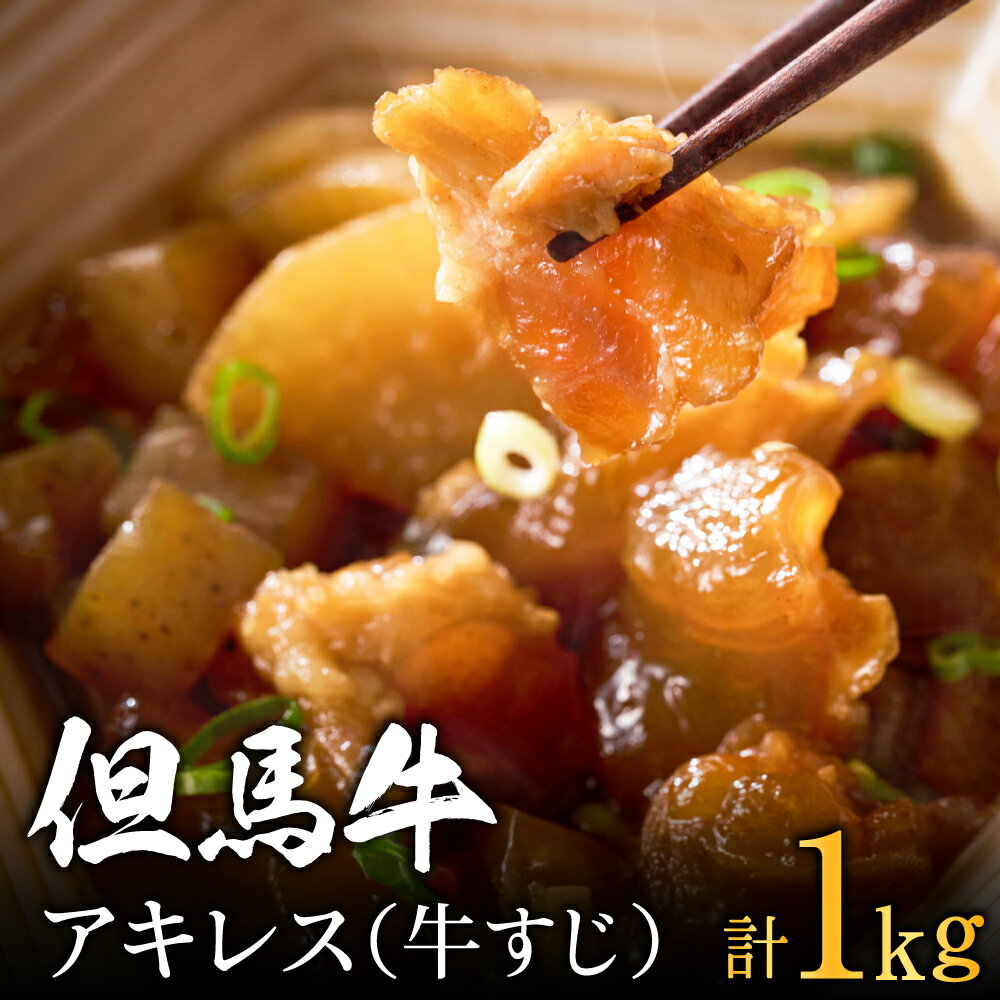 【ふるさと納税】（訳あり） 但馬牛 経産牛 アキレス1kg / ブランド和牛 牛肉 スジ肉 すじ肉 煮込み料理 鍋 料理 黒毛和牛 堀田畜産 いちかわ精肉店 冷凍 008AA01N.