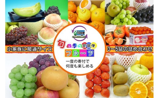 
【定期便10回Sサイズ】 フルーツ セット 定期便 ( 約3 ～ 5品 × 10ヶ月 ) ｜産直あきんど 香川産 四季のフルーツ 創業100年
