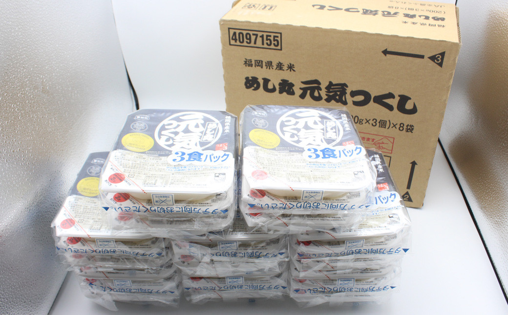 福岡県産米 無添加「元気つくし」パックご飯 200g×48パック パックごはん ご飯パック ごはんパック ごはん ご飯