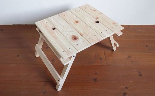 【ひのき香る工作キット】折りたたみミニテーブル / 木工 DIY 木製 コンパクト テーブル ローテーブル 木育 体験 ハンドメイド キット  【木作り工房こだかさ】 [ATAT007]