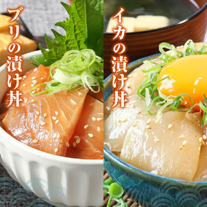 高知 海鮮漬け丼の素（7種×各2P）セット 鯛 鮪 鰤 カンパチ サバ 鰹たたき イカ いか 天然 漬け 丼 素 海鮮 醤油漬け 小分けパック 手巻き寿司 お茶漬け【企業組合　宇佐もん工房】 [BQA