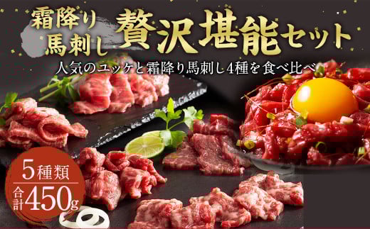 
フジチク 霜降り 馬刺し 詰合せ 合計約450g 馬肉 セット 食べ比べ 熊本県
