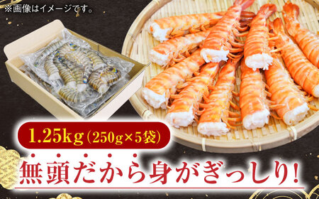 ＜加熱用＞伊万里特産 無頭冷凍車海老 計1.25kg（250g×5袋）/ 佐賀県 / 株式会社 拓水 伊万里クルマエビセンター[41AEAJ009]
