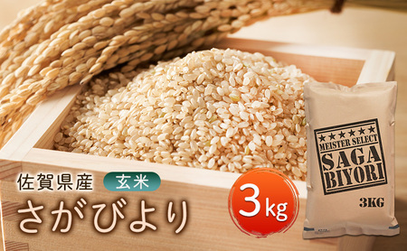 さがびより 玄米 お米マイスター厳選 佐賀県産 さがびより【3kg】