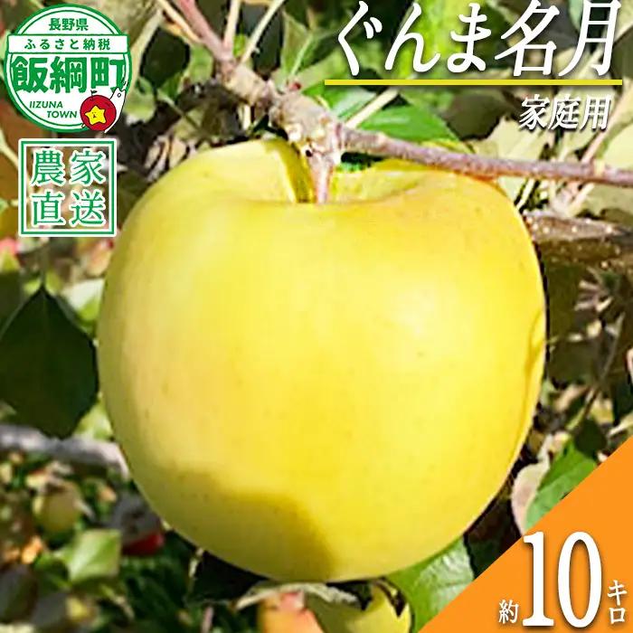 りんご ぐんま名月 家庭用 10kg ファームトヤ 2026年11月中旬頃から2026年12月下旬頃まで順次発送予定 令和8年度収穫分 信州 果物 フルーツ リンゴ 林檎 名月 長野 予約 農家直送 長野県 飯綱町 [1425]