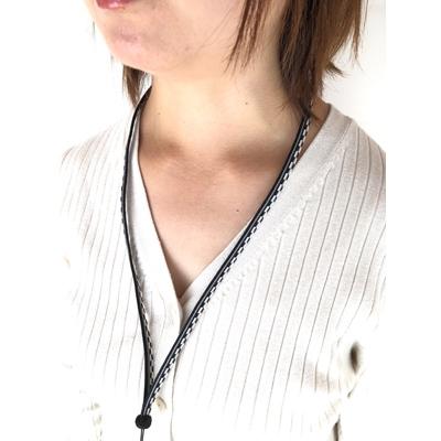 ふるさと納税 伊賀市 (組紐)ネックストラップ　平組　黒　