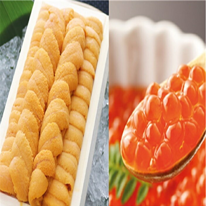 【ふるさと納税】 エゾバフンウニ 140g × 1 折、いくら醤油漬(鱒卵) 150g × 1P [11月下旬以降発送] グルメ イクラ 醤油 醤油漬け 魚卵 鮭卵 うに 雲丹 バフンウニ エゾバフンうに えぞばふんうに 蝦夷バウンウニ 蝦夷ばふんうに グルメ 海鮮 北海道 D-53027