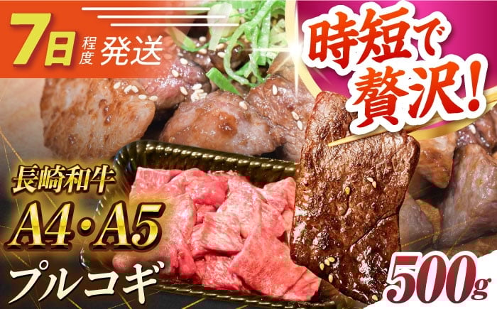 
                  7日発送)ミックスプルコギ 長崎和牛500g[ECS065] プルコギ ぷるこぎ A4 A5 国産 和牛 牛肉 焼肉 ぷるこぎ 焼くだけ 惣菜  冷凍 味付け肉 味付き
                