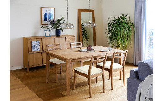 
            【開梱設置】高野木工 COMMON コモン ダイニング5点セット W150cm ホワイトオーク【10年保証】
          