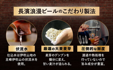 長濱浪漫ビール 定番3種と季節のクラフトビール3本 6本セット　滋賀県長浜市/長浜浪漫ビール株式会社[AQBX110]