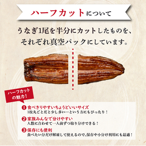 うなぎ蒲焼 4尾 ハーフカット8枚 国産うなぎ 冷凍