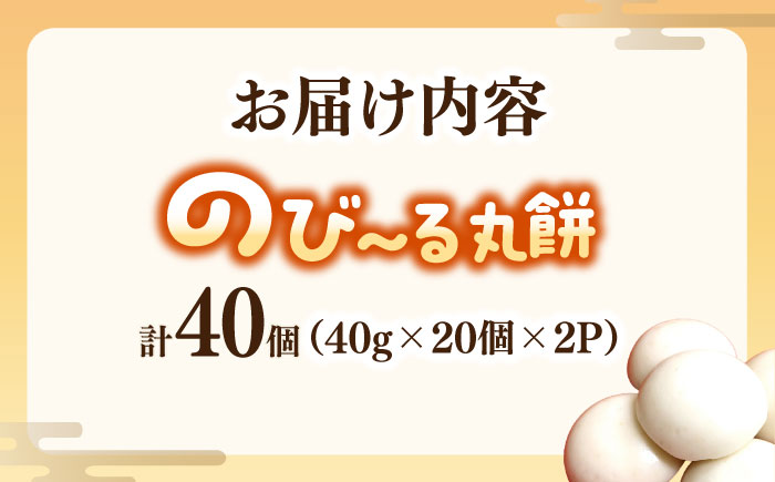 【手作りつきたて急速冷凍】佐賀県産もち米100%自慢の杵つき丸白餅(冷凍)計40個入(20個×2P) / 佐賀県 / 山代ガス株式会社 旬菜舎 [41AABM023]