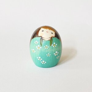 しあわせ　グリーン　小(1体)_装飾品・工芸品   _【1293296】