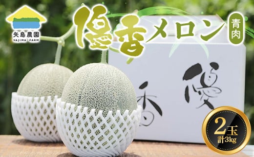 
            埼玉県 本庄市産 優香メロン 約3㎏(2玉) 青肉 2025年7月上旬から順次発送 果物 くだもの フルーツ メロン 夏果実 家庭 自宅 贈答 贈り物 ギフト プレゼント 御中元 中元 F5K-167
          