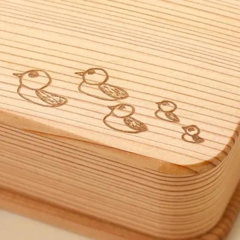 KIDS 弁当箱　「鳥の家族」/ お弁当箱 おにぎり 子供用 ピクニック 紀州材 職人 【hak103A】
