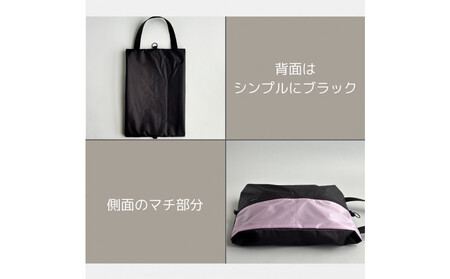 【Sサイズ・ラベンダー】ガバッと開く！撥水ナイロン上履き袋　シューズケース　着替え入れ