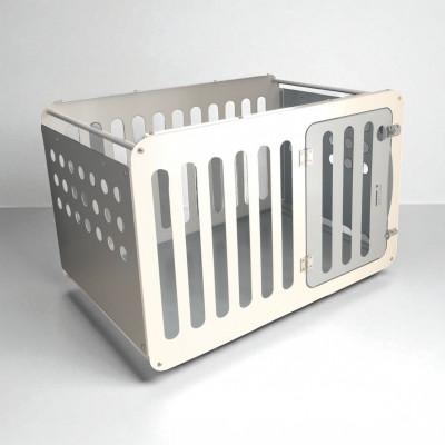 ふるさと納税 国立市 アルミ製犬用ケージ 高級ペットサークル「i100」基本セット【ホワイト×ライトグレー】