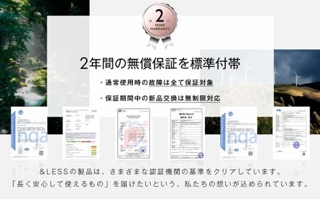 ストレートアイロン 【2年保証】 ／ 日本製 5段階温度調節 ヘアアイロン 24mm 送風機能 ダメージレス スタイリング オートオフ 自動電源オフ 【＆Less BEAUTY】