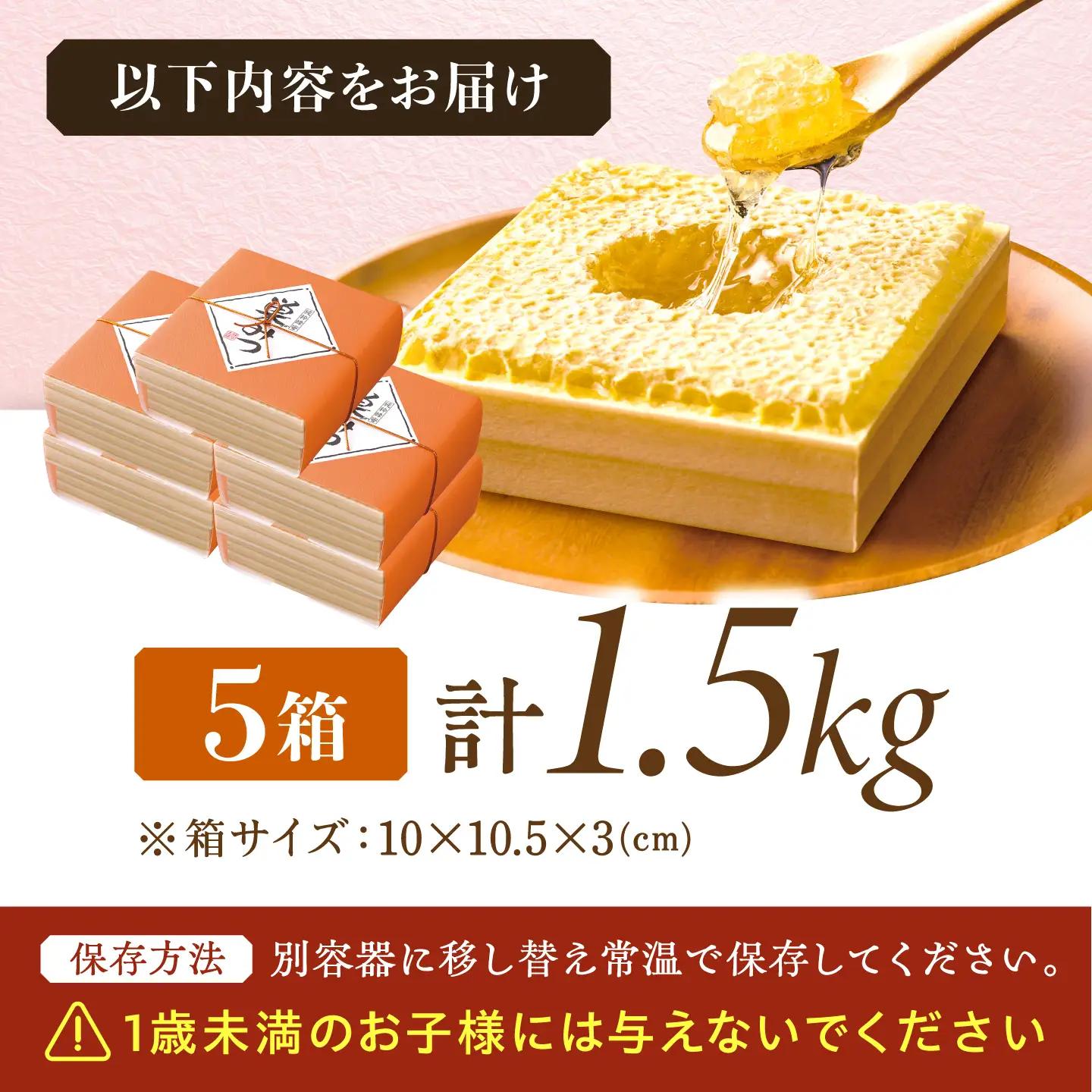 国産巣みつ 300g×5箱　広川町/株式会社九州蜂の子本舗[AFAI049]