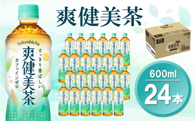 爽健美茶 600mlPET×24本(1ケース)【コカコーラ カフェインゼロ 香ばしい おいしい ブレンド茶 お茶 国産 ハトムギ 玄米 大麦 ドクダミ植物素材 飲料 飲みきり ペットボトル】 Z2-J047040