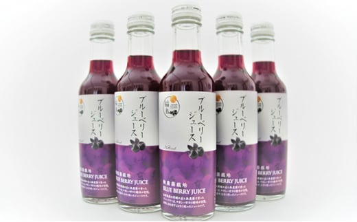 南会津町産　無農薬ブルーベリージュース　200ml×5本入 [№5883-0120]