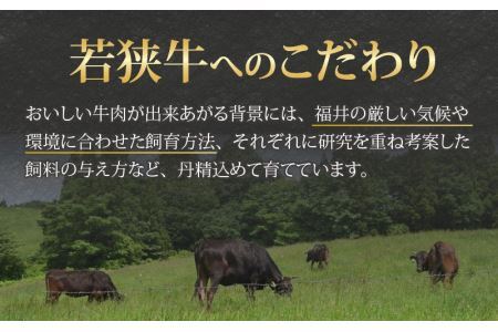 【福井のブランド牛肉】若狭牛 モモ肉 すき焼き用 270g×1パック [A-058003]
