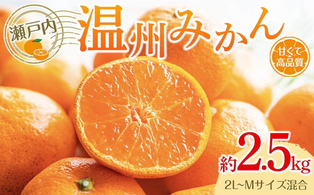 瀬戸内温州みかん（2L～Mサイズ混合）約2.5kg【10月中旬～1月下旬配送予定】 372013_T006-780J