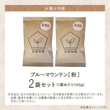 五稜珈琲 ブルーマウンテン100g×2袋【粉タイプ】【1742475】