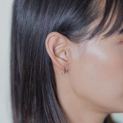 ふるさと納税 甲府市 【甲府ジュエリー】Pt900　プラチナ　曲線ピアス(15132481) |  | 01