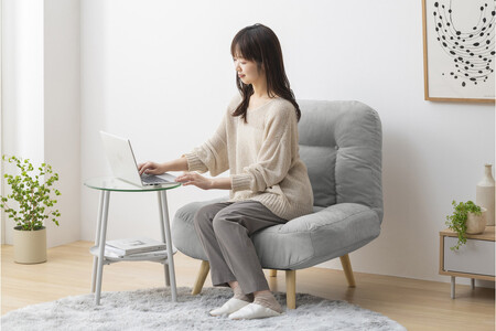 ２ＷＡＹ一人掛けポケットコイルソファ　WPCSー1S　ライトグレー